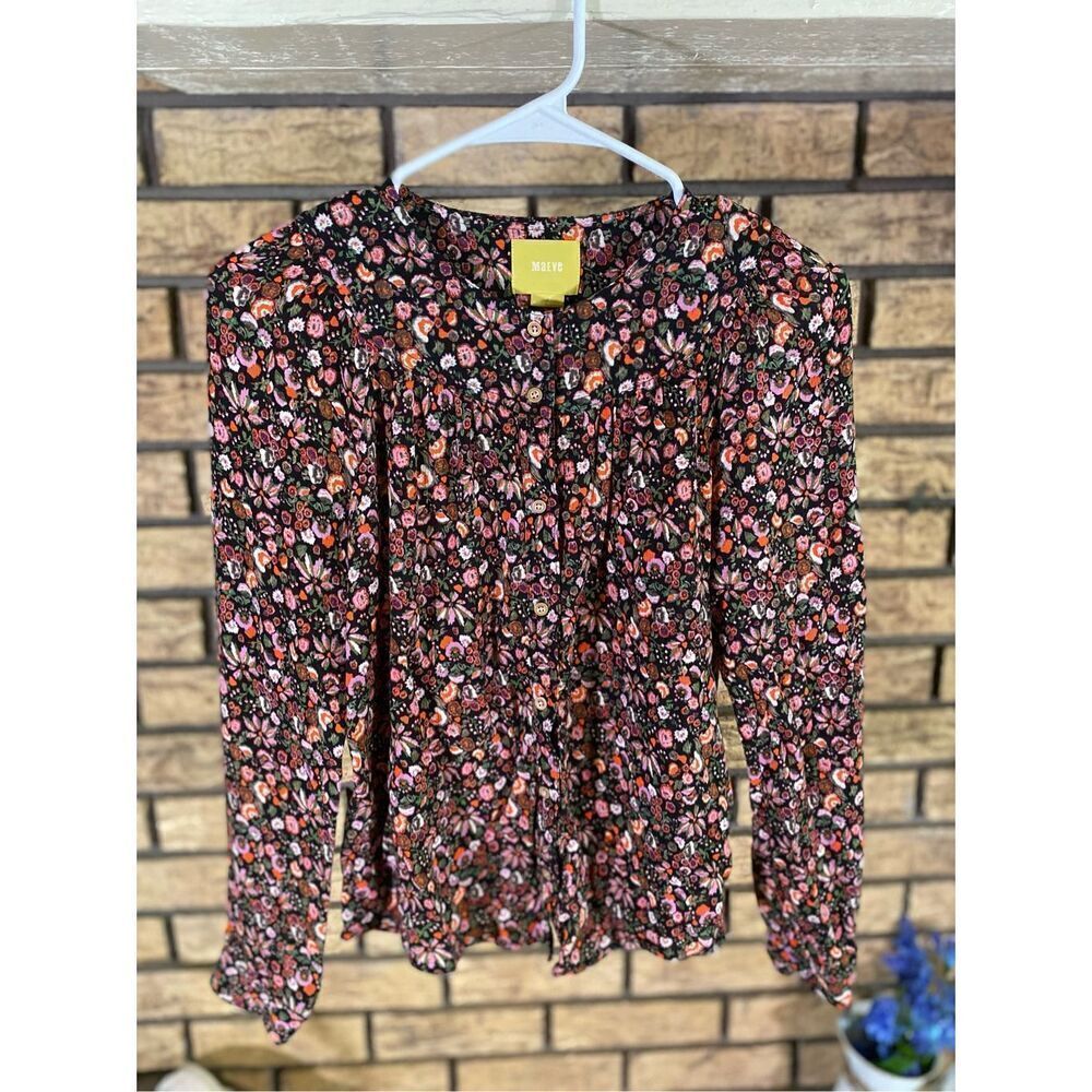 Anthropologie Maeve Long Sleeve‎ Floral Top